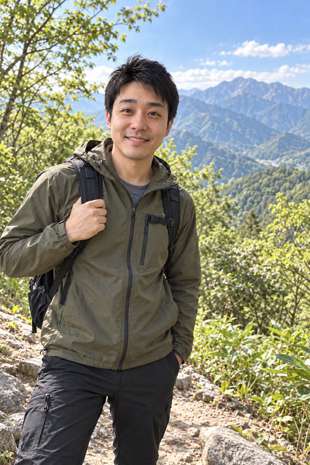 Dating profile photo: outdoors in daylight